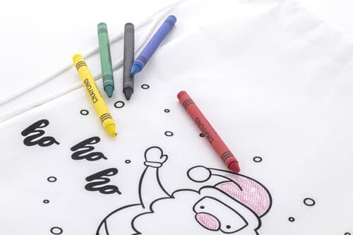 Julfar Bag B Weinachtlicher Kordelzugbeutel zum Ausmalen