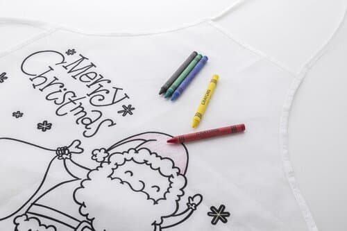 Julfar Cook Weihnachtsschürze zum Ausmalen für Kinder