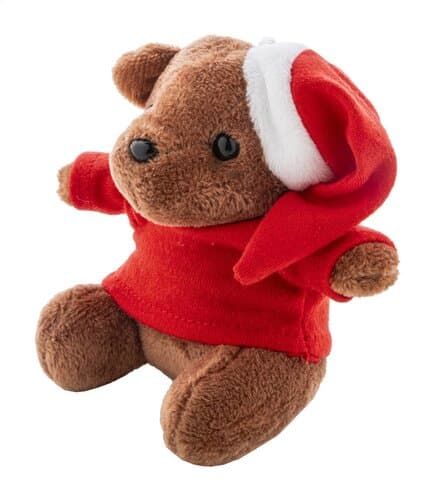 Julnalle Plüsch-Weihnachts-Teddybär-Schlüsselanhänger