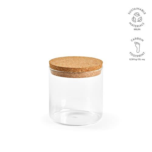 Magritte 500 Behälter aus Borosilikatglas, 580 ml. Mit Korkdeckel