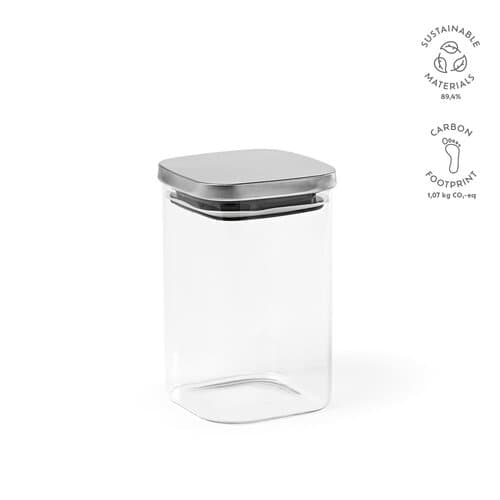 Delacroix 1200 Behälter aus Borosilikatglas, 1270ml. Deckel aus recy.Edelstahl