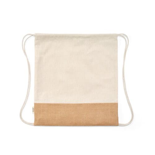 Denali Kordelzugbeutel recy.Baumwolle (180 g/m²) und Jute (275 g/m²)