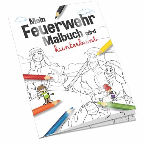 Malbuch / Mal-Set A6 - Feuerwehr