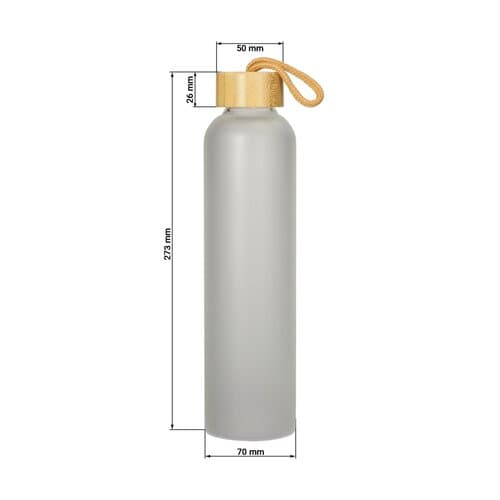 Glasflasche "Bamboo" 750 ml, Frosted