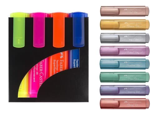 Faber-Castell 4er Set Textliner metallic