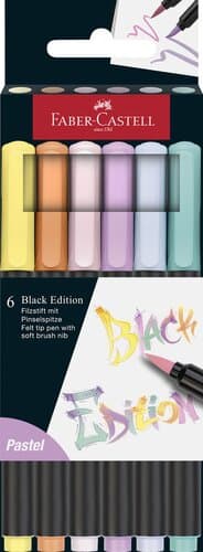 Faber-Castell Filzstift Black Edition 6er Pastell