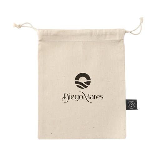 Gift Pouch Naturel GRS Recycled Cotton (150 g/m²) S