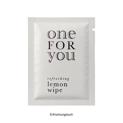 Werbeanhänger Erfrischungstuch