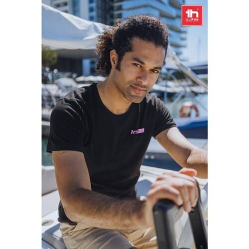 THC SAN MARINO. Kurzärmeliges Herren-T-Shirt aus gekämmter Baumwolle