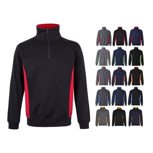VL SVAROG. Zweifarbiges Frottee-Sweatshirt (260 g/m²), aus Polyester (65 %) und Baumwolle (35 %)