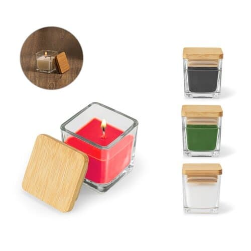 ESSENCE. Duftkerze, 50 g, im Glasbecher mit Bambusdeckel