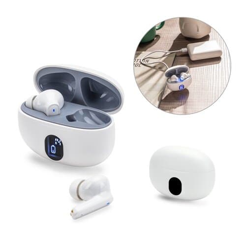 CAETANO. Wireless Earphones aus Recyceltes ABS (100% rABS) mit 4 Stunden Akkulaufzeit