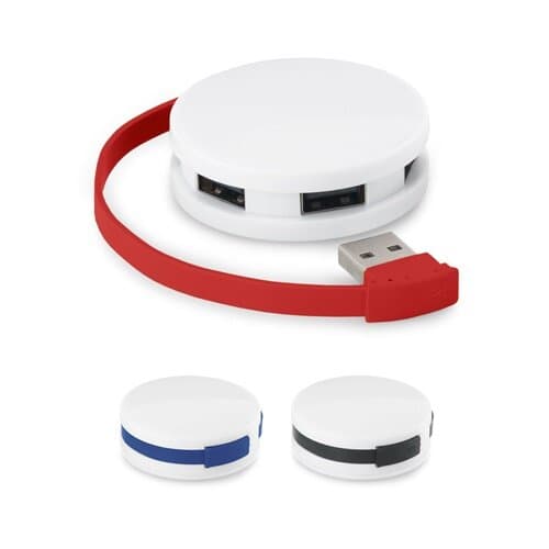 GARDNER. HUB mit Kabel und 4 USB-A-Anschlüssen aus ABS