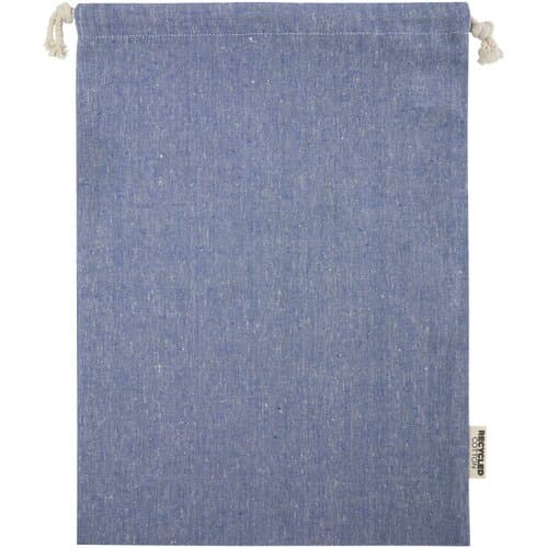 Pheebs 150 g/m² GRS Zuziehbeutel aus Recyclingbaumwolle groß 4 l