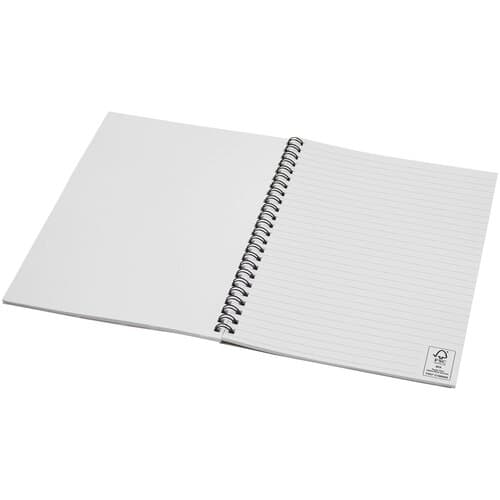 Desk-Mate® A5 recyceltes farbiges Notizbuch mit Spiralbindung