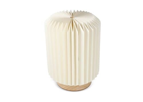 Coollux faltbare Papier LED-Lampe Aurora auf Holzsockel, 22cm