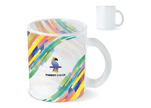 Mallorca Sublimations Becher aus gefrostetem Glas 335ml