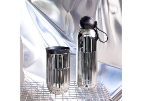 Sagaform Tekla Stahlisolierflasche Chrom (recycelt) 500 ml