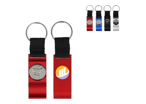 3-in-1-Flaschenöffner-Schlüsselanhänger-Einkaufswagenchip