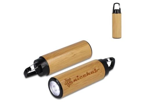 Bambus-Taschenlampe mit Clip