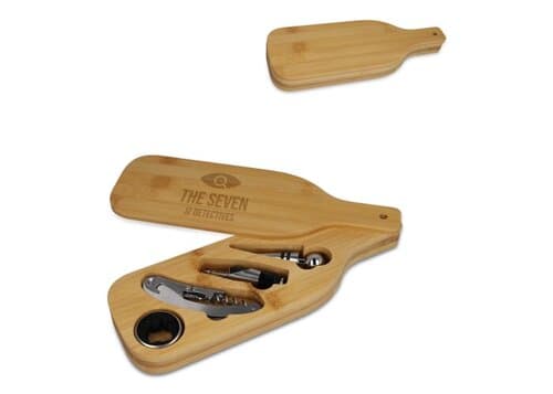 Weinset in Bambuskiste