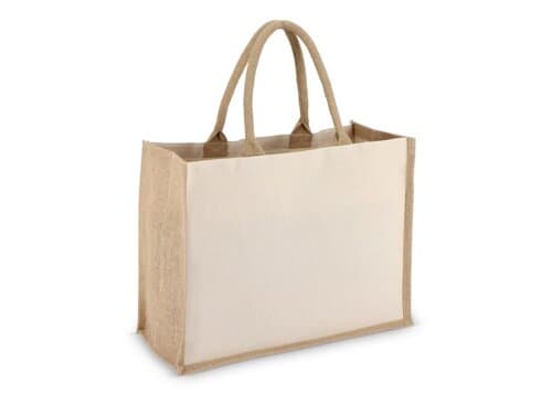 Jute-Baumwolle Tragetasche OEKO-TEX® 42,5 x 19 x 32cm 320g/m²