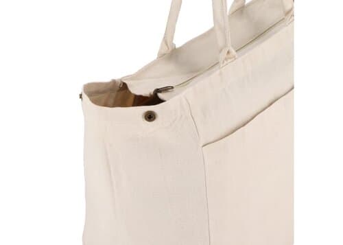 Baumwoll-Tragetasche mit Reißverschluss OEKO-TEX® 39 x 24 x 34cm 320g/m²
