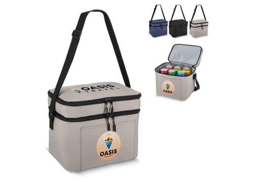 R-PET 600D Kühlbeutel mit zwei Fächern 30 x 20 x 25 cm 12 l