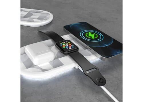 3-in-1 15 W Drahtloses Ladegerät für Handys, Apple Watch und AirPods.