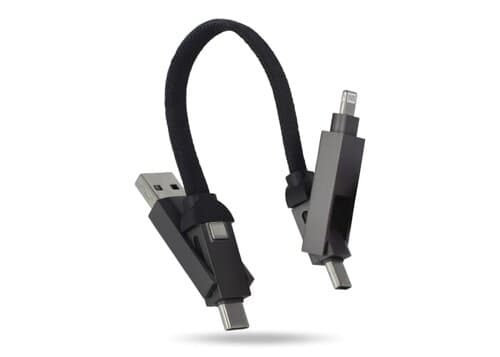 Multifunktionales 4-in-1 Kabel Schlüsselanhänger Größe 60 W