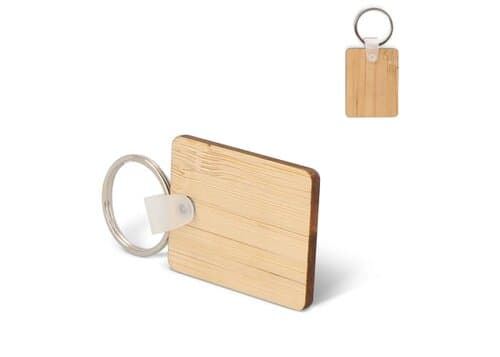 Schlüsselanhänger Bamboo rechteckig
