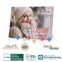 Upcycling Adventskalender „Coffee-Cup“ mit Lindt Schokolade, Klimaneutral, FSC®