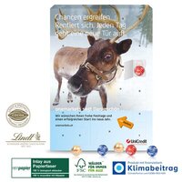 Wand-Adventskalender Lindt „Gourmet Edition“ Organic, Klimaneutral, FSC® Weihnachten 24 Lindt Minis