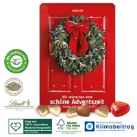 Adventskalender Lindt „Schokoladen-Herzen“, Klimaneutral, FSC®