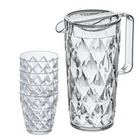 CRYSTAL Kanne 1,6l mit 4 Becher 250ml