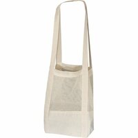 Oeko-Tex® STANDARD 100 Baumwolltasche mit gehäkeltem Mittelteil