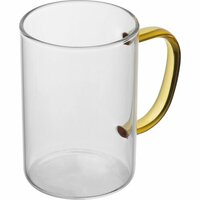 Glastasse mit farbigem Henkel, 250ml