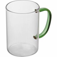 Glastasse mit farbigem Henkel, 250ml