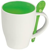 Tasse aus Porzellan mit Löffel 250ml