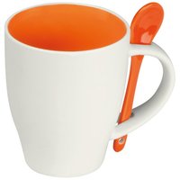 Tasse aus Porzellan mit Löffel 250ml