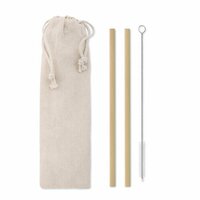 NATURAL STRAW Bambus Trinkhalme-Set