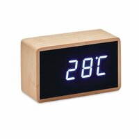 MIRI CLOCK LED Tisch Uhr Bambus