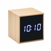 MARA CLOCK LED Tischuhr Bambus