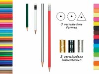 Bleistift farbig, mit Radierer