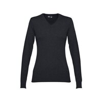 THC MILAN WOMEN. Pullover mit V-Ausschnitt für Damen aus Baumwolle und Polyamid