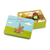 Geschenkartikel / Präsentartikel: Mit Dir ist Ostern am schönsten - Pralinen 125 g