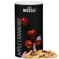 Müsli Apfel-Cranberry, ca. 160g, Pappdose Medium