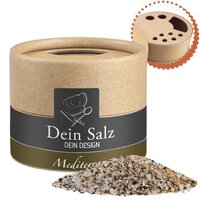 Mediterranes Salz, ca. 50g, Biologisch abbaubarer Eco Pappstreuer Mini