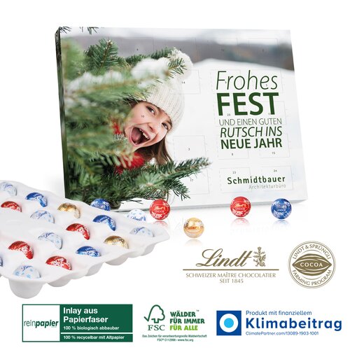 Tisch-Adventskalender Lindt „Gourmet Edition“, Klimaneutral, FSC®