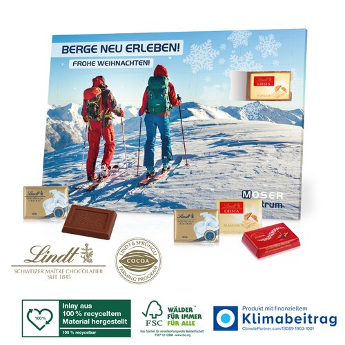 Tisch-Adventskalender „Lindt Exklusiv“, Klimaneutral, FSC®